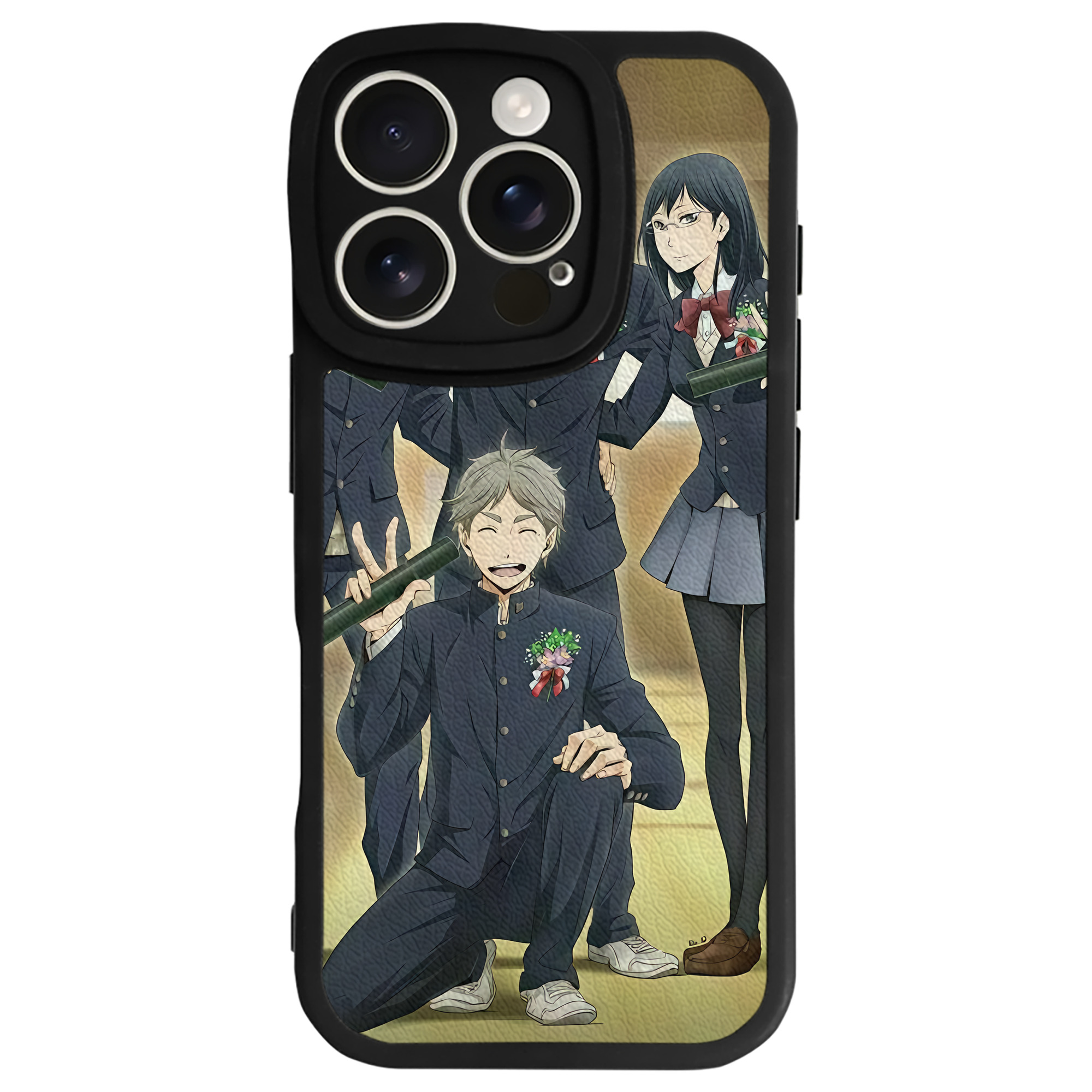 （画像用） ハイキュー!! Haikyu!! 【iPhone 16シリーズ対応】シリコンスマホケース（レザー調） 材質：シリコン
